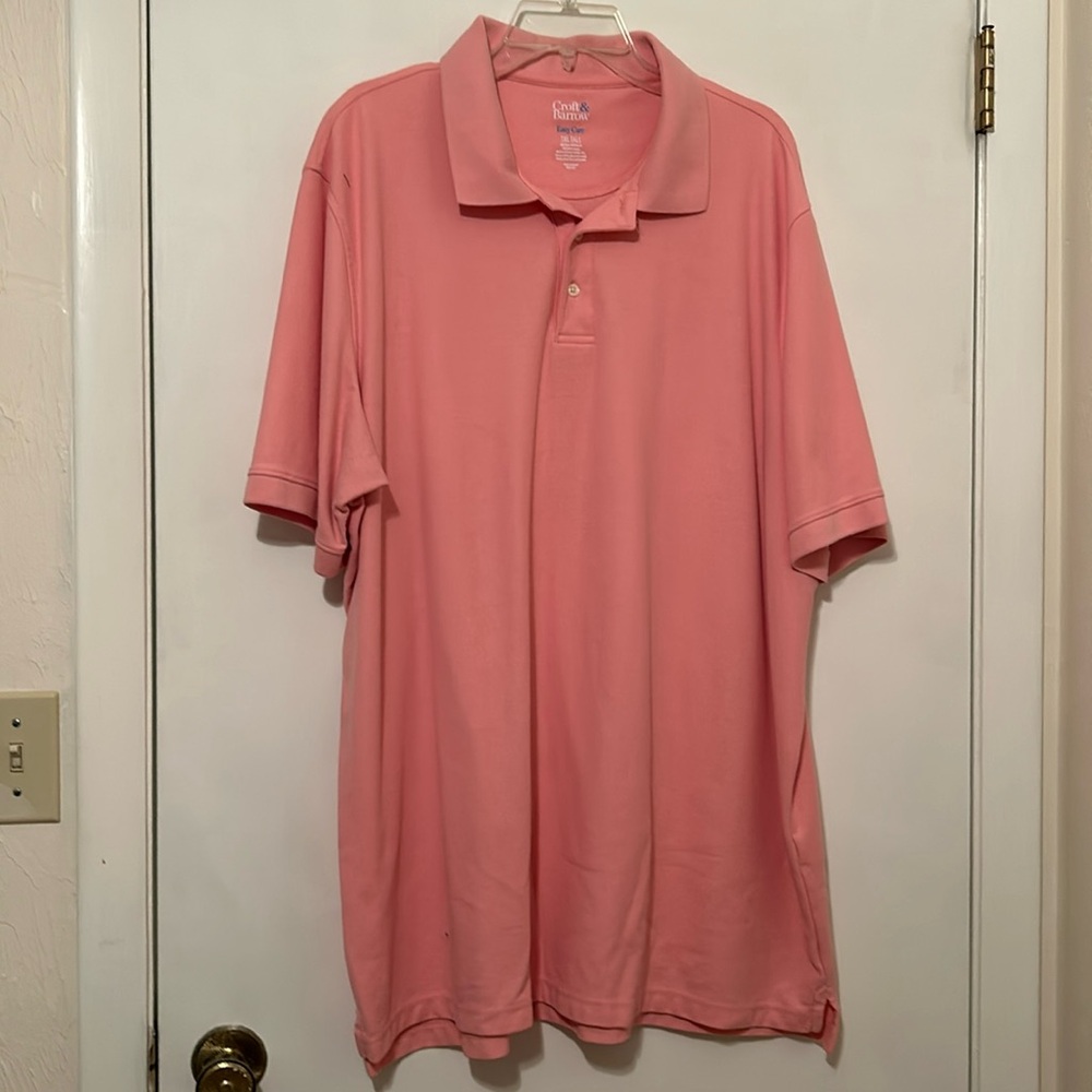 Croft & Barrow Polo shirt 3XLT Pink Papaya color